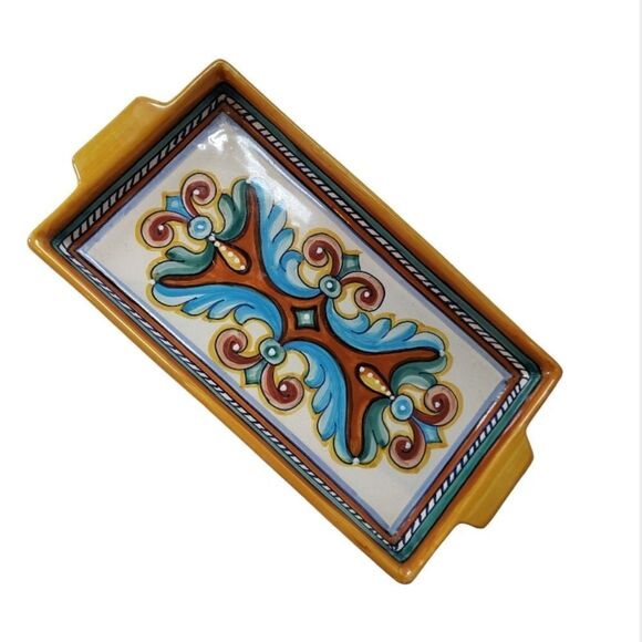 Deruta Tray Hand Painted in Italy - Picture 1 of 7
